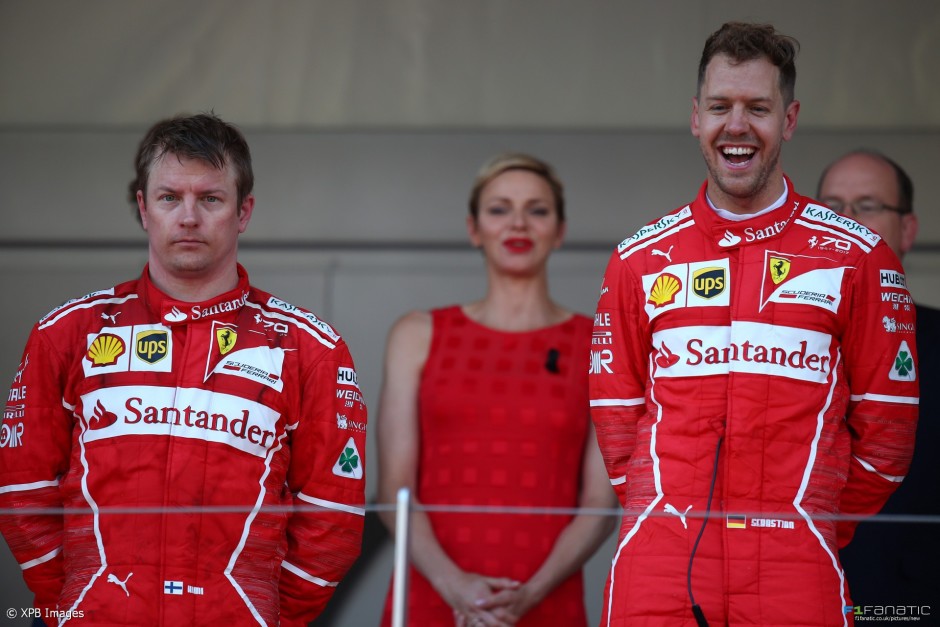 Sebastian Vettel ja Kimi Räikkönen, Scuderia Ferrari, Monaco GP