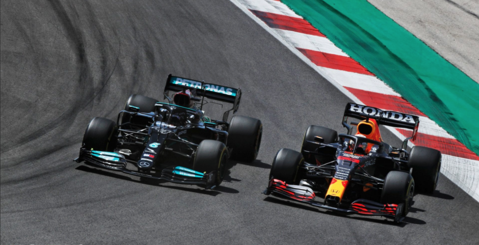 Lewis Hamilton ja Max Verstappen, Portugali GP 2021